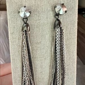 Stella & Dot chain link drop earrings - 2 ways to wear